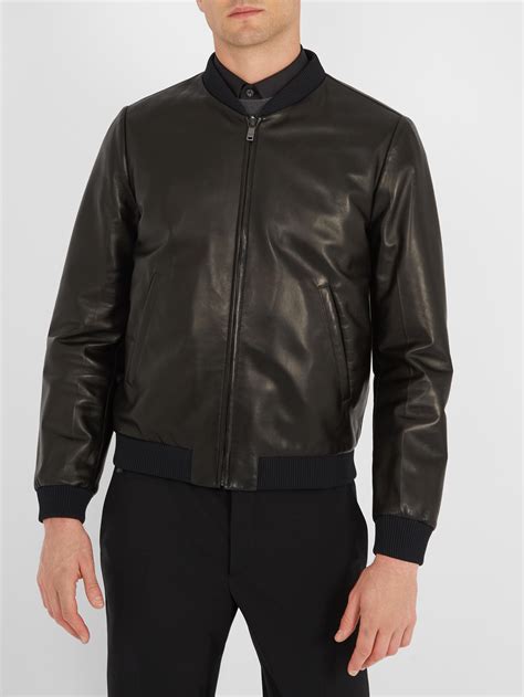 Prada leather jacket men's